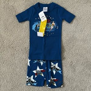 NWT Hanna Andersson Justice League Short John Pajama Set in Sz 2